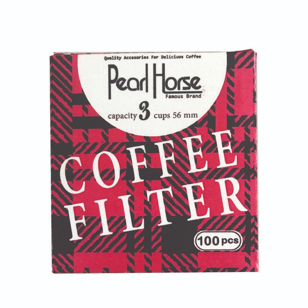فیلتر قهوه پرل هورس مدل دایره ای کد 3cup بسته 100 عددی