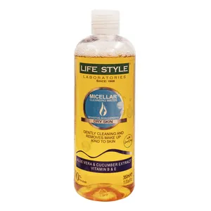 محلول پاک‌کننده آرایش صورت لایف استایل مدل آلوئه ورا مناسب برای پوست خشک حجم 350 میلی‌لیتر