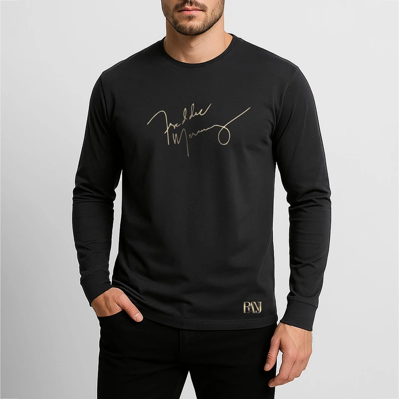 تی شرت آستین بلند مردانه رانژ مدل 22RA14D11M-2887-03 رنگ مشکی