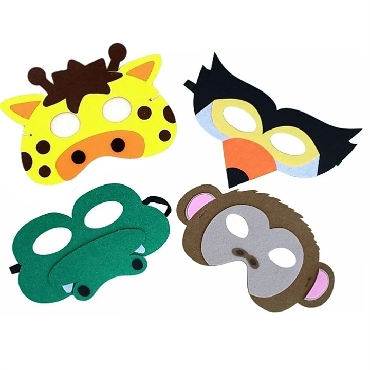 ماسک ایفای نقش مدل حیوانات کد 8 بسته 4 عددی 