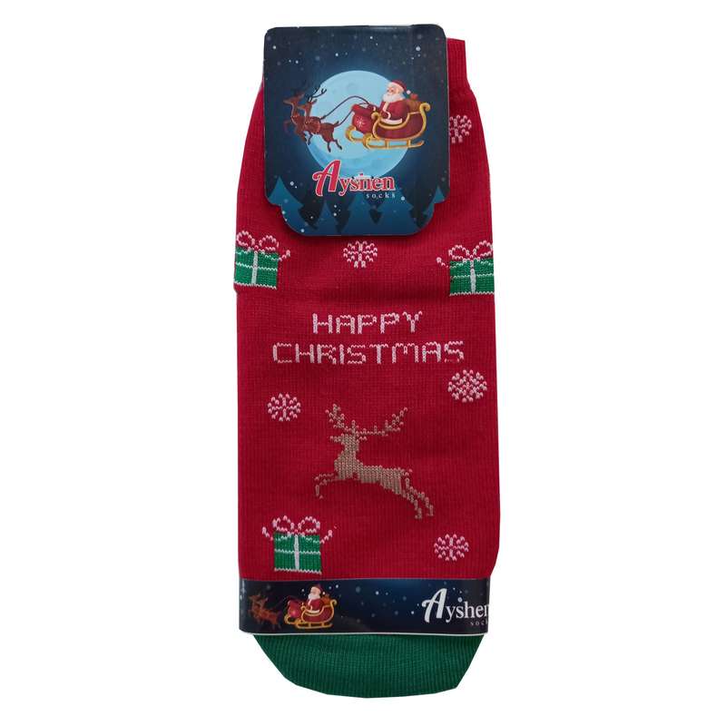 جوراب بچگانه مدل گوزن و کادو کد Gift-Snow-208