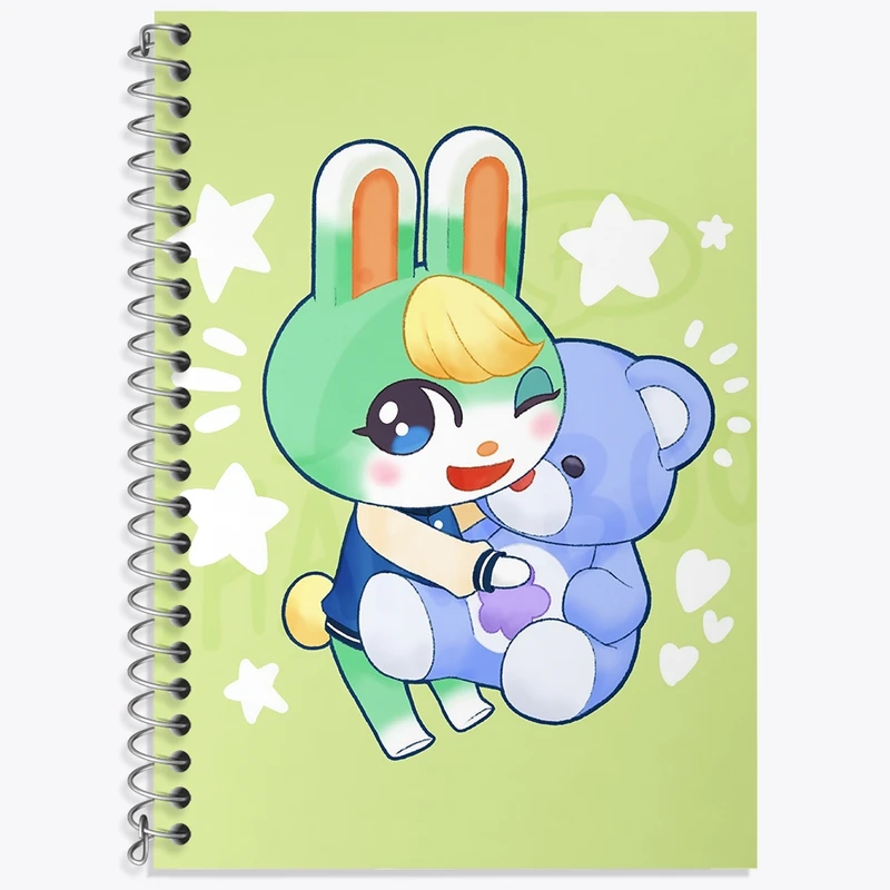 دفتر زبان 50 برگ خندالو مدل سه خط طرح بازی انیمال کراسینگ (Animal Crossing) کد 32633