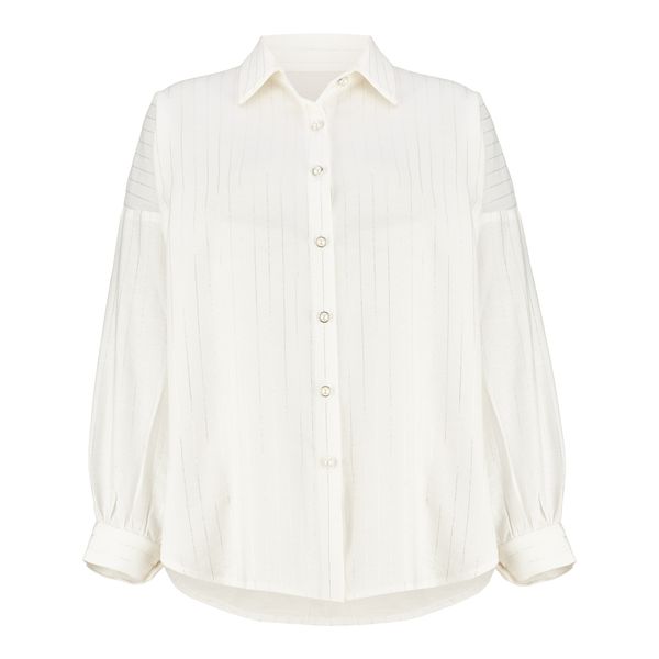 شومیز آستین بلند یقه برگردان زنانه مدل 001