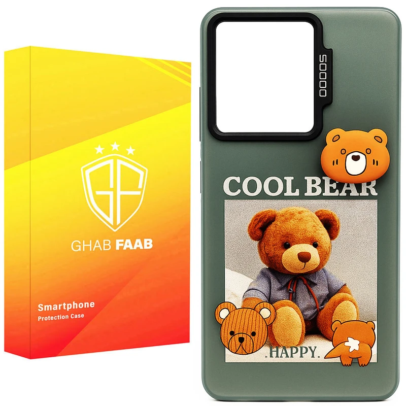 کاور قاب فاب مدل سوکول برجسته طرح دخترانه مناسب برای گوشی موبایل شیائومی Redmi Note 13 Pro 4G / Poco M6 Pro 4G