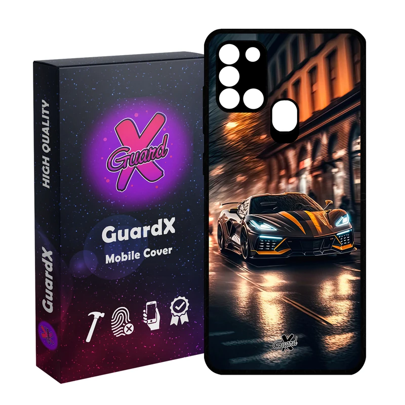 کاور گارد ایکس طرح ماشین مدل Glass10624 مناسب برای گوشی موبایل سامسونگ Galaxy A21s