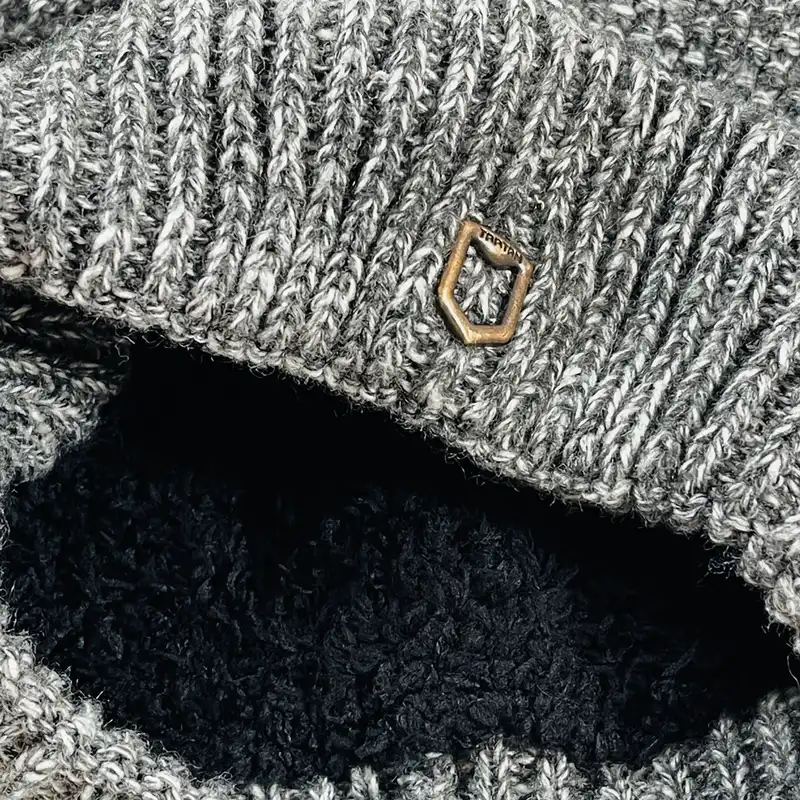 ست کلاه و شال گردن و دستکش بچگانه تارتن مدل 67009 رنگ طوسی