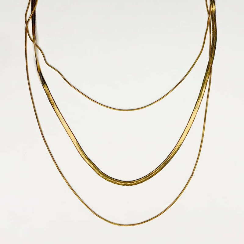 گردنبند زنانه مدل سه رج ماری گردنبند زنانه مدل سه رج ماری