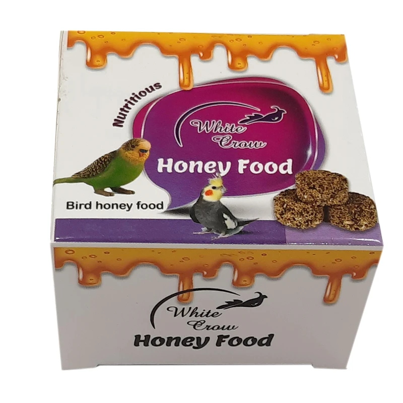 تشویقی پرنده کلاغ سفید مدل استیک عسلی وزن 100 گرم