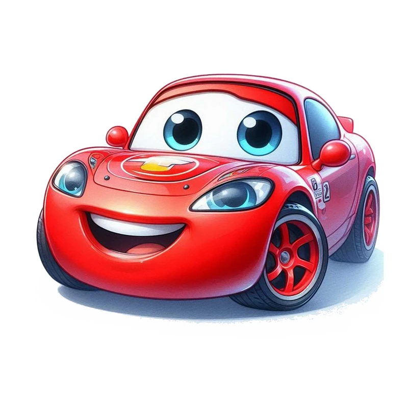 استیکر پارچه و لباس پاد آفرین مدل کارتونی طرح ماشین ها مکوئین کد 019