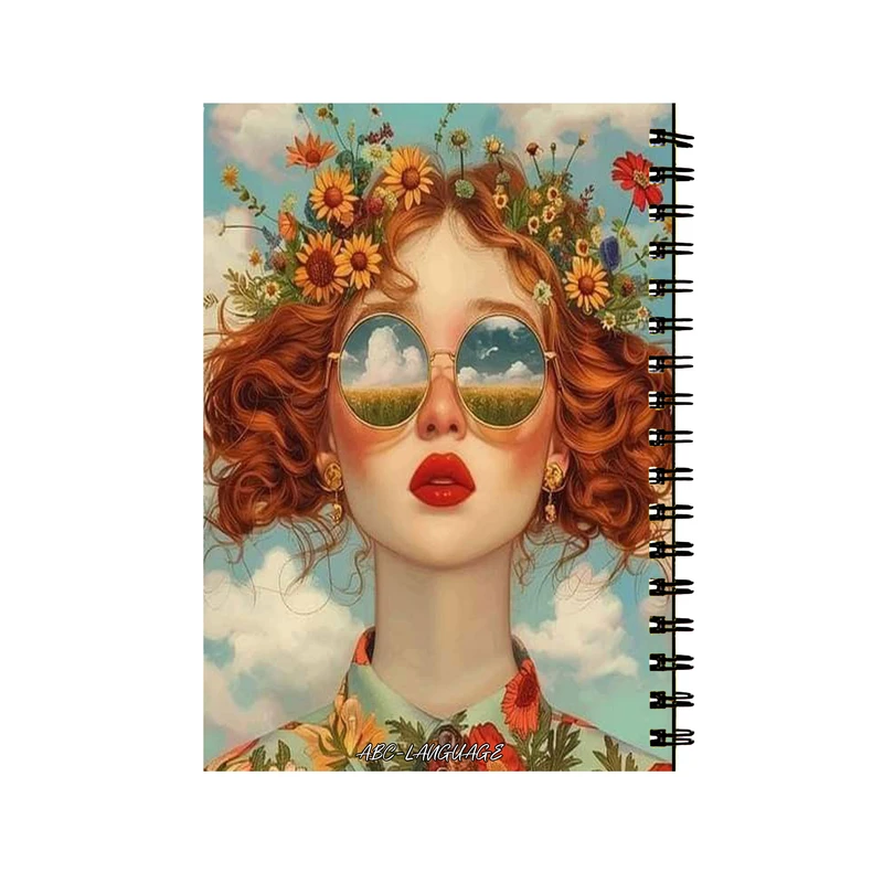 دفتر زبان 50 برگ طرح دختر فانتزی کد 83