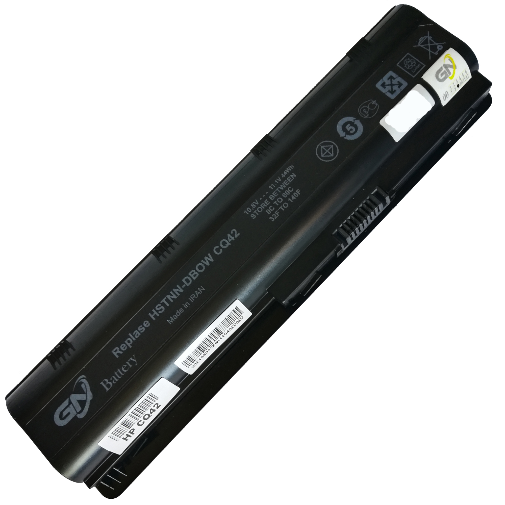 باتری لپ تاپ 6 سلولی گلدن نوت بوک جی ان مدل CQ42 مناسب برای لپ تاپ اچ پی CQ42/CQ56/CQ62/G62/G72/G6-1000