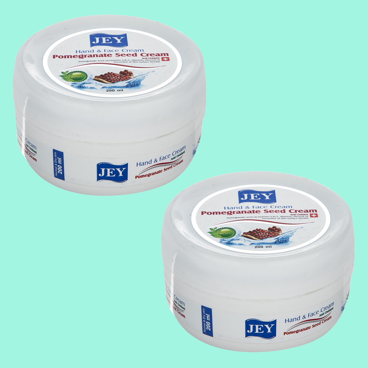 کرم مرطوب کننده دست و صورت جی مدل انار حجم 200 میلی لیتر مجموعه 2 عددی