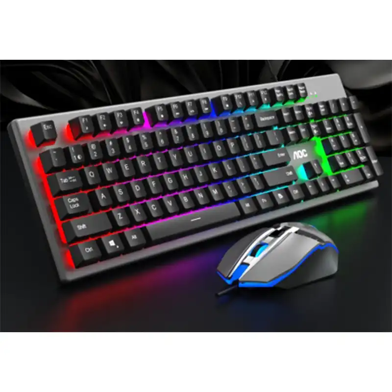 کیبورد و ماوس مخصوص بازی ای او سی مدل KM410