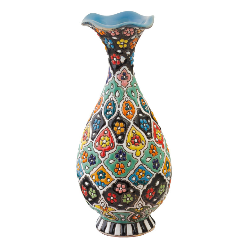 گلدان میناکاری سفال اریسا با جعبه سخن عشق کد20