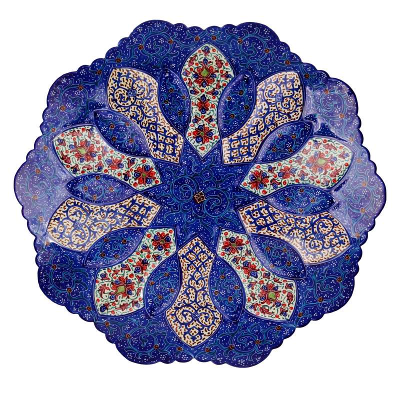 بشقاب مینا کاری مسی مدل 125