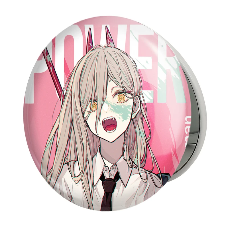 آینه جیبی خندالو طرح پاور انیمه مرد اره ای Chainsaw Man مدل تاشو کد 23183 