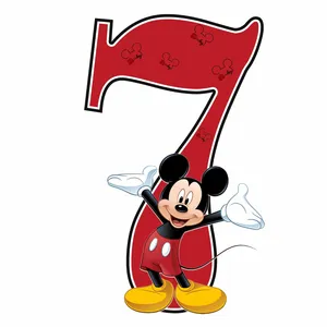 استند رومیزی تولد مدل عدد 7 طرح میکی موس کد 817