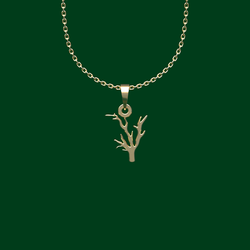 گردنبند طلا 18 عیار زنانه مدوپد مدل درخت کد FF2-1-1108