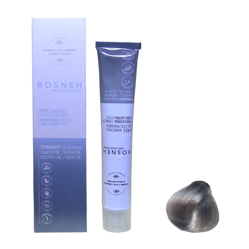 رنگ مو بوسنه مدل FREE AMMONIA شماره 10.1 حجم 100 میلی لیتر رنگ بلوند دودی بسیار روشن