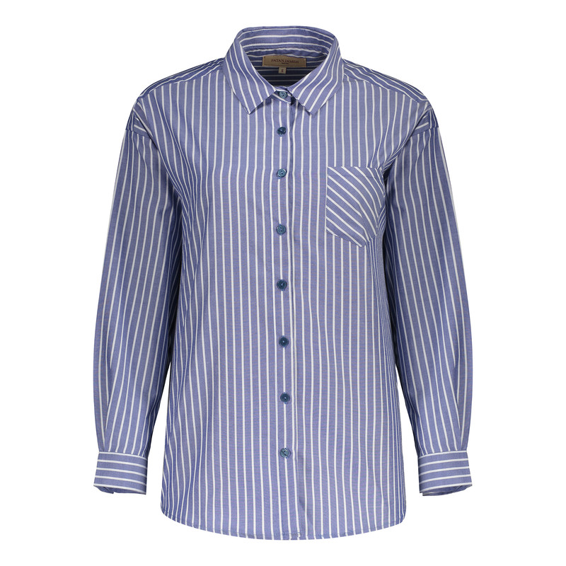 شومیز آستین بلند یقه برگردان زنانه پاتن جامه مدل 04F4641