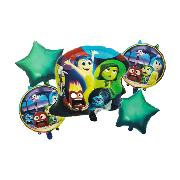 بادکنک فویلی مدل درون و بیرون کد InsideOutB5pc1 مجموعه 5 عددی