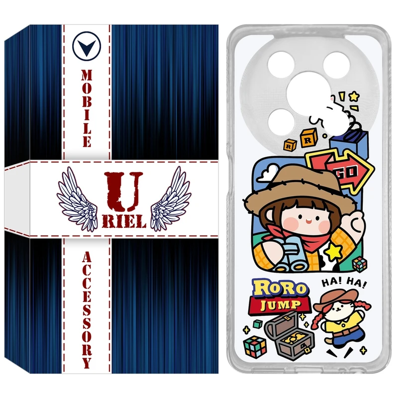کاور یوریل مدل Clear کد 29 طرح دختر خوشحال مناسب برای گوشی موبایل وکال V2 / V2 Lite