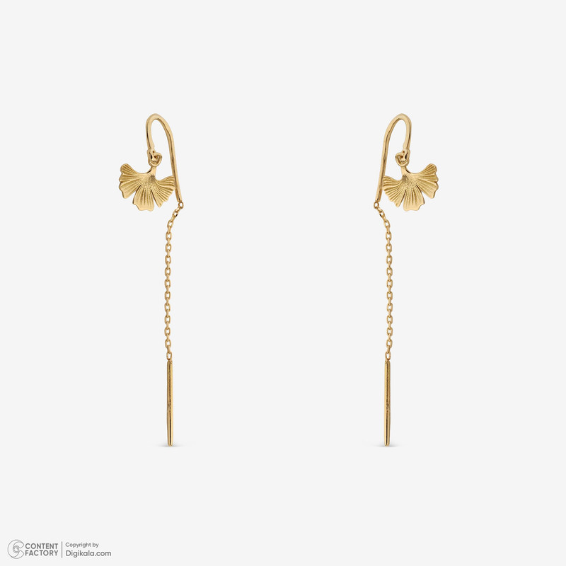 گوشواره بخیه‌ای طلا 18 عیار زنانه جواهری راز مدل 2412-35 - 4