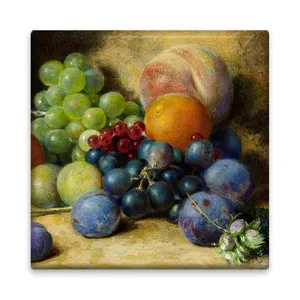 کاشی مدل R1063 طرح نقاشی میوه انگور و هلو