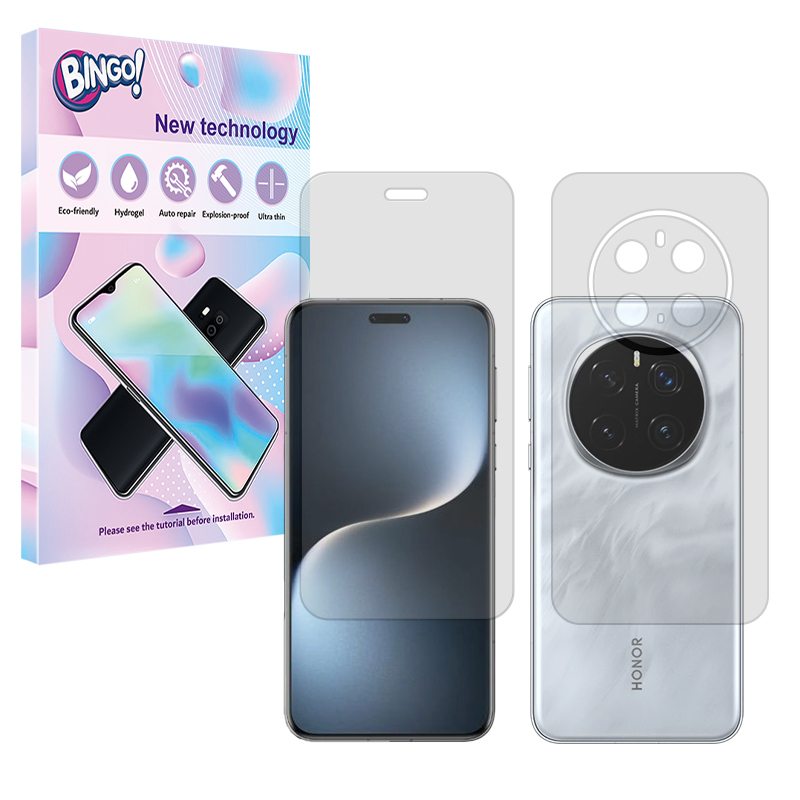 محافظ صفحه نمایش مات بینگو مدل Tough مناسب برای گوشی موبایل آنر Magic7 Pro به همراه محافظ پشت گوشی