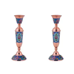 شمعدان مسی مدل پرداز کد P025 بسته 2 عددی