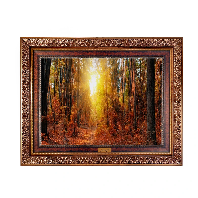 تابلو فرش ماشینی نقش نگار رضوی طرح منظره کد 5492C