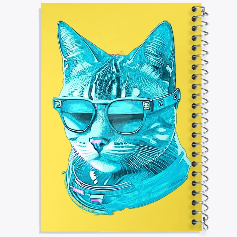 دفتر ژورنال نویسی 50 برگ خندالو مدل نقطه ای طرح گربه (Cat) کد F1699