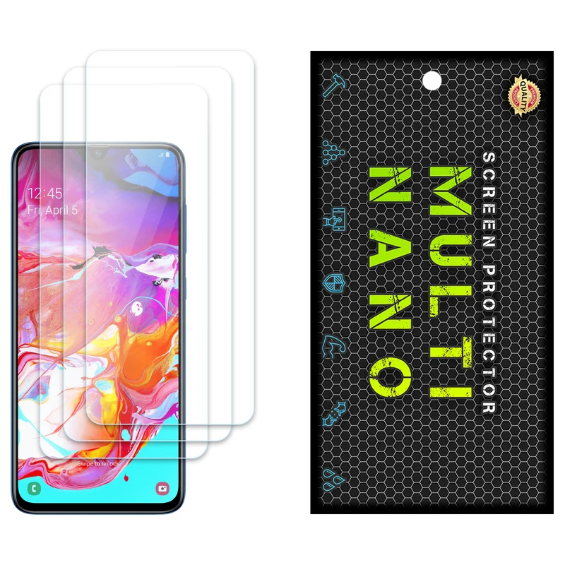 محافظ صفحه نمایش مولتی نانو مدل X-S3N مناسب برای گوشی موبایل سامسونگ Galaxy A70 بسته سه عددی