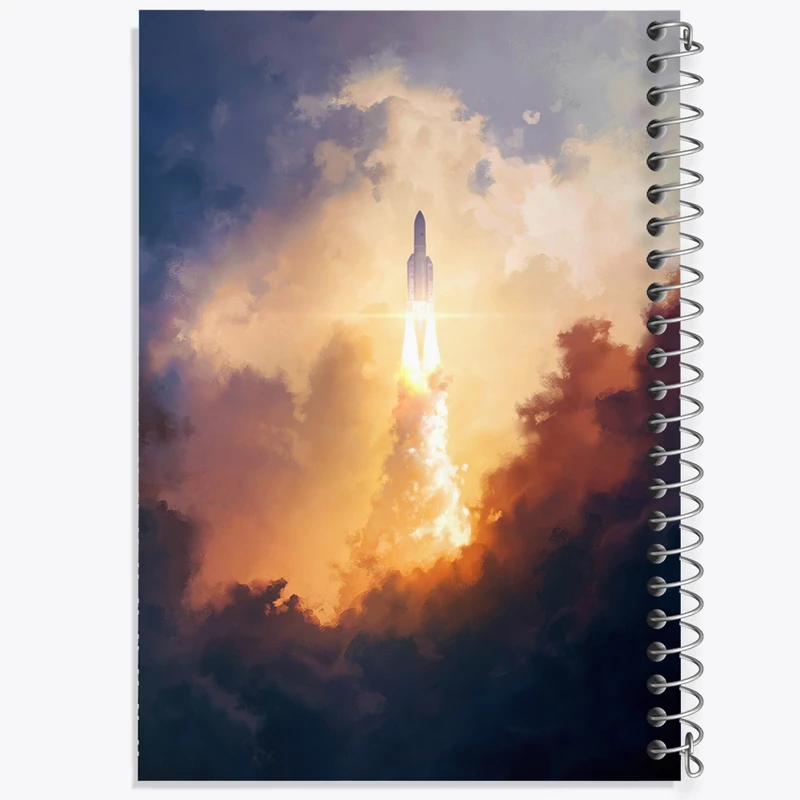 دفتر شطرنجی 50 برگ خندالو مدل فضاپیما کد F1078