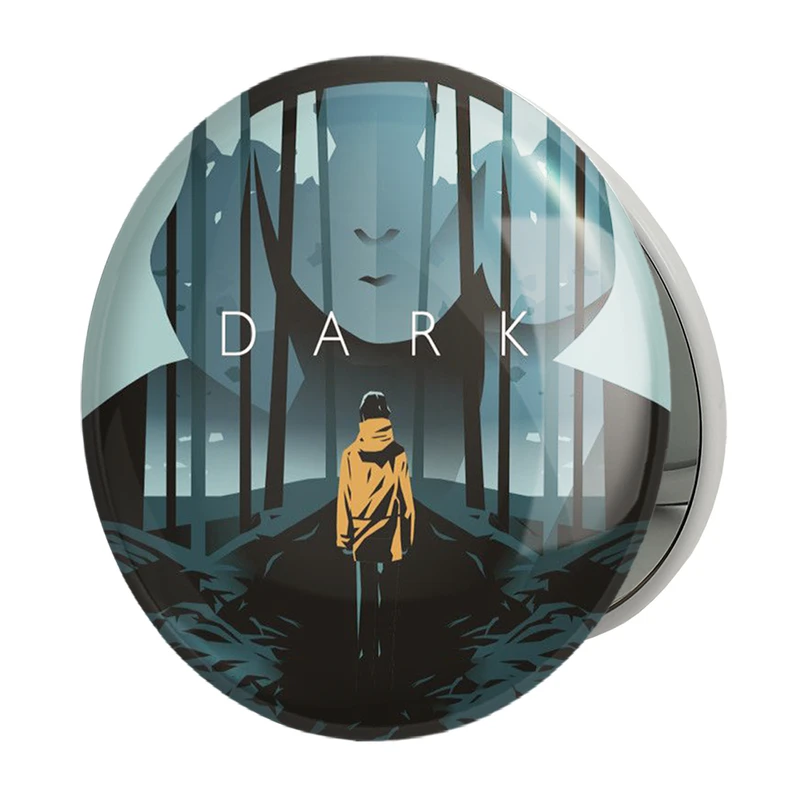 آینه جیبی خندالو طرح سریال دارک Dark مدل تاشو کد 10177 