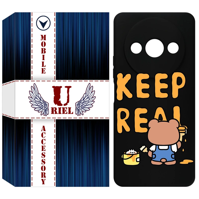 کاور یوریل قاب مدل KSH کد 15 طرح خرس مناسب برای گوشی موبایل شیائومی Redmi A3 / A3x