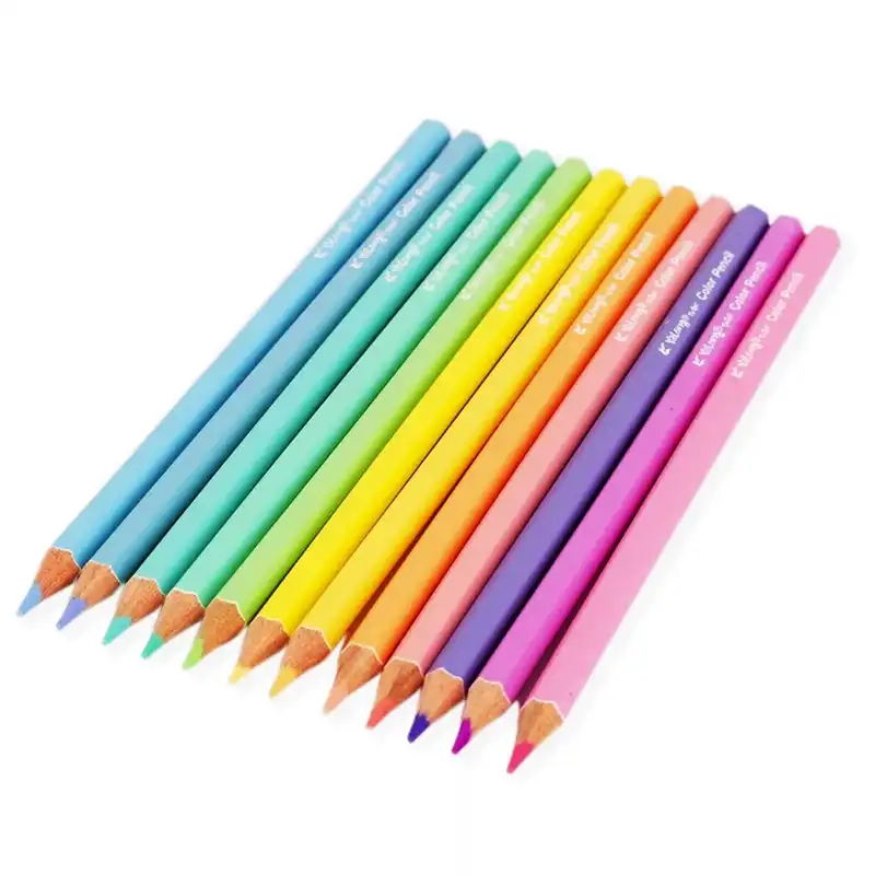 مداد رنگی 12 رنگ یالونگ مدل پاستیلی به همراه دفتر رنگ آمیزی