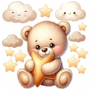 استیکر دیواری کودک راتیانا مدل star bear
