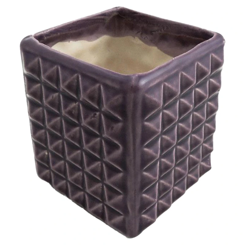 گلدان مدل مکعب طرح الماسی