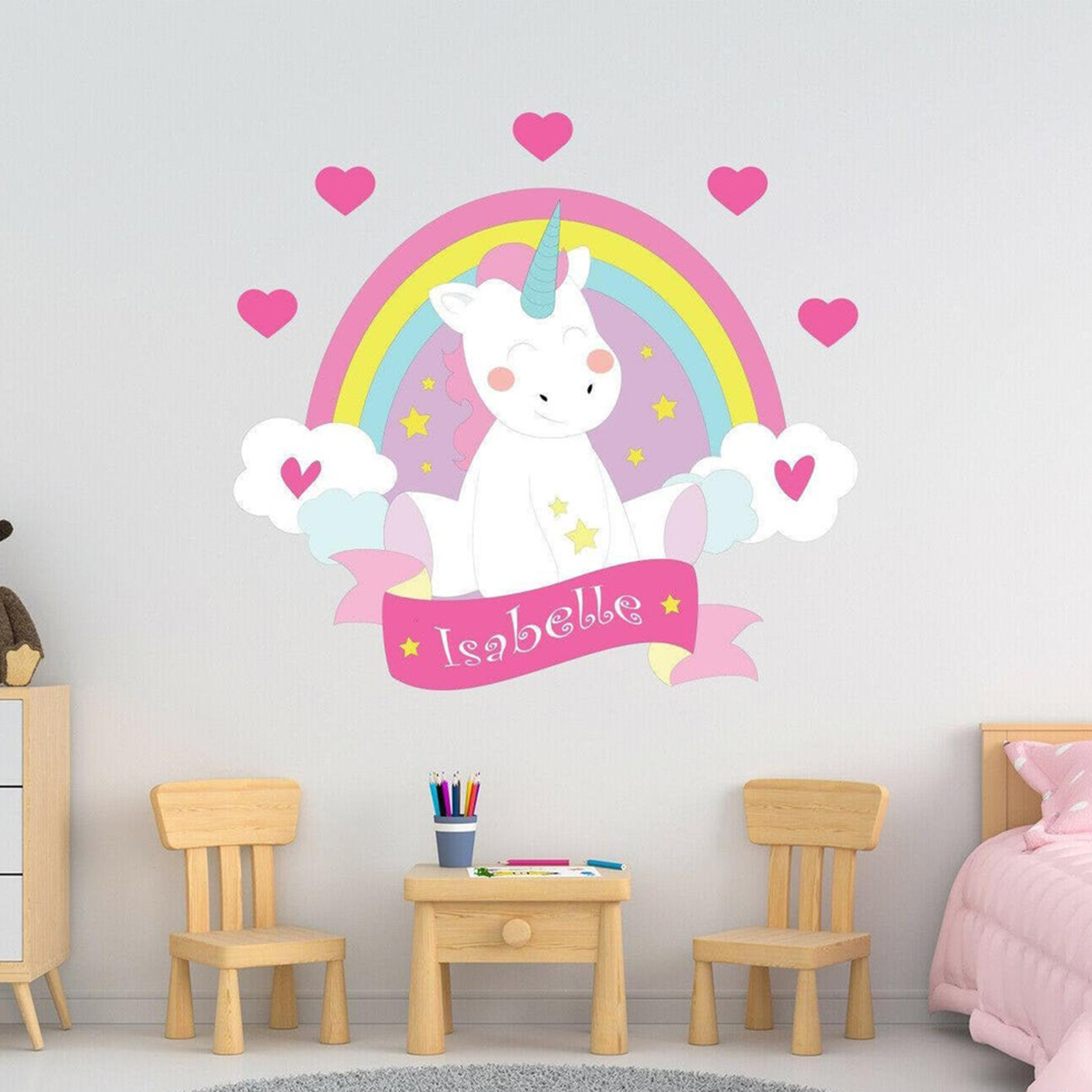 استیکر دیواری کودک هفال مدل پونی مجموعه 6 عددی کد n-32m 