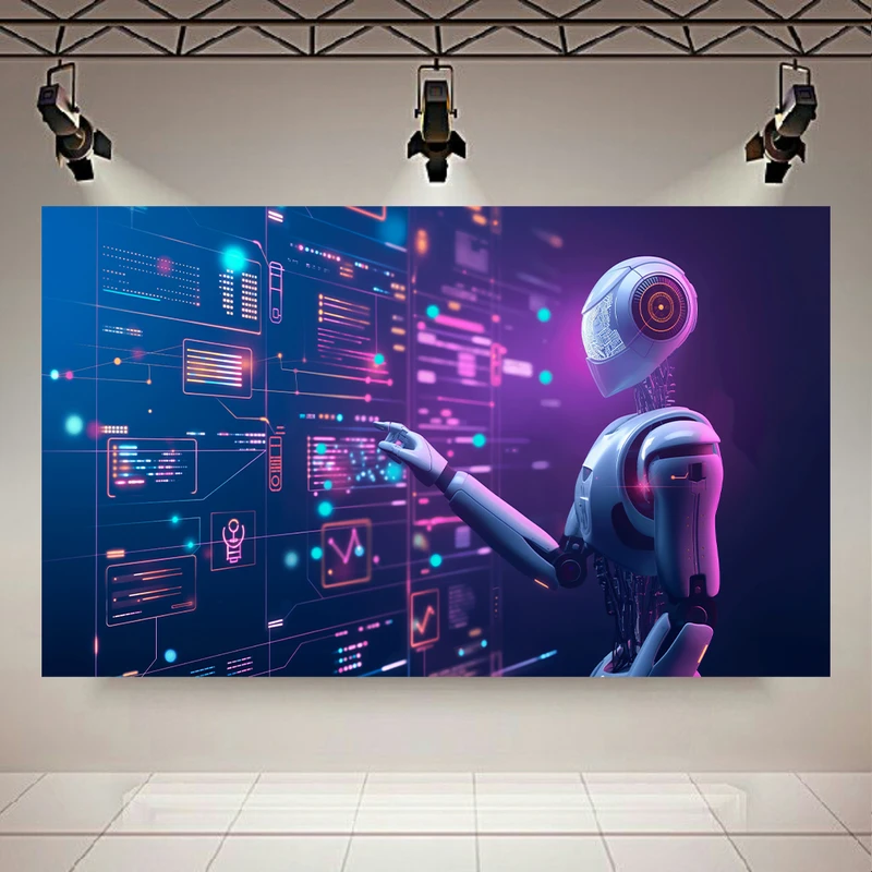  تابلو بوم طرح مخمل هوش مصنوعی مدل دیجیتال کد AR303408