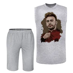 ست تاپ و شلوارک مردانه مدل نیمار کد BA53 T