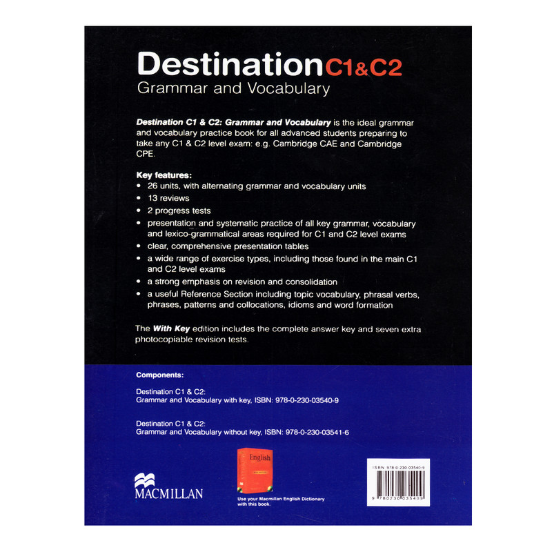 کتاب Destination C1 & C2 Grammar And Vocabulary With Answer Key اثر Malcolm Mann And Steve Taylore-Knowles انتشارات الوندپویان کتاب Destination C1 & C2 Grammar And Vocabulary With Answer Key اثر Malcolm Mann And Steve Taylore-Knowles انتشارات الوندپویان