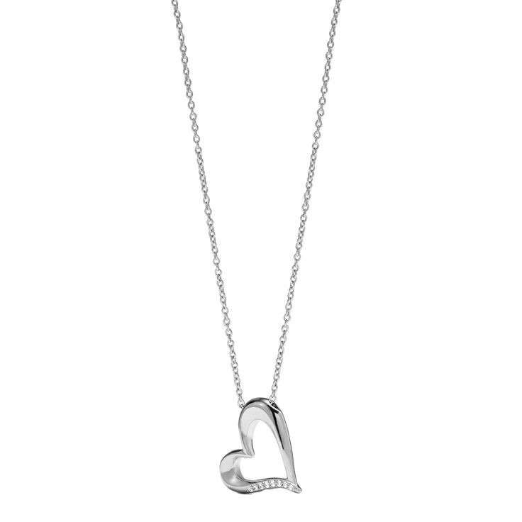 گردنبند نقره زنانه قیراط طرح قلب کد GH4194