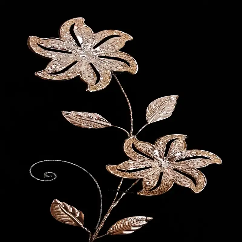 تابلو نقره طرح گل کد F-10