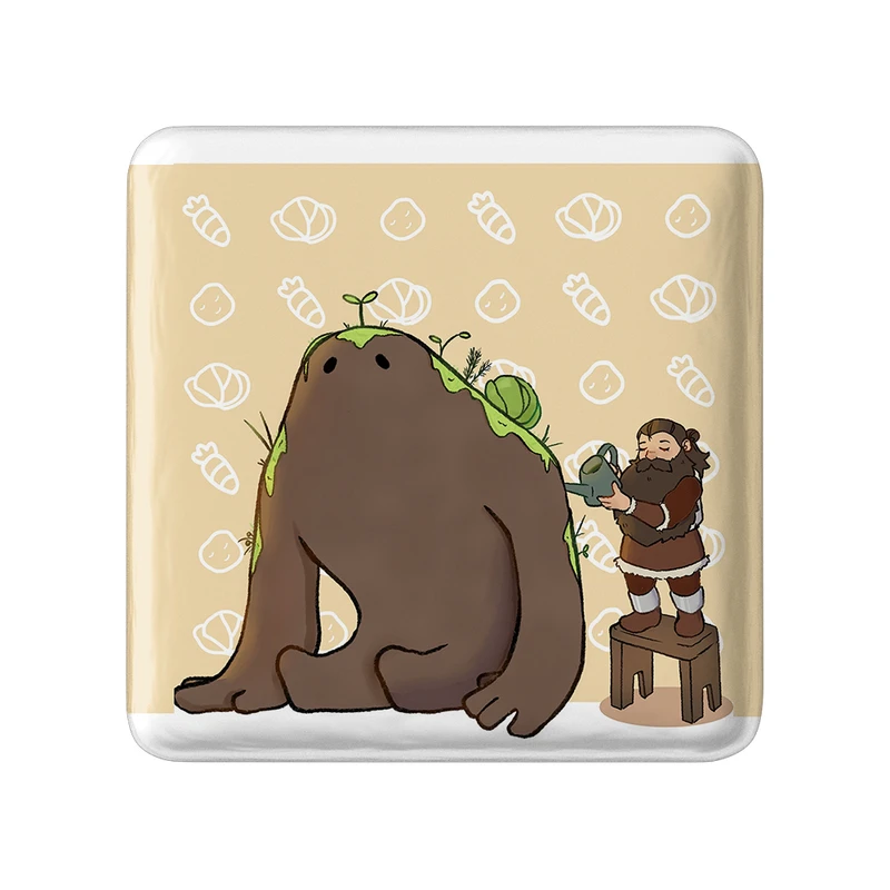 مگنت خندالو طرح سنشی انیمه خوشمزه در سیاه چال مدل مربعی کد 35891