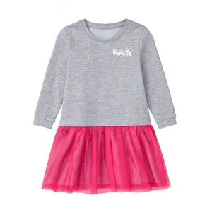 پیراهن آستین بلند یقه گرد دخترانه مدل Z-TGV45