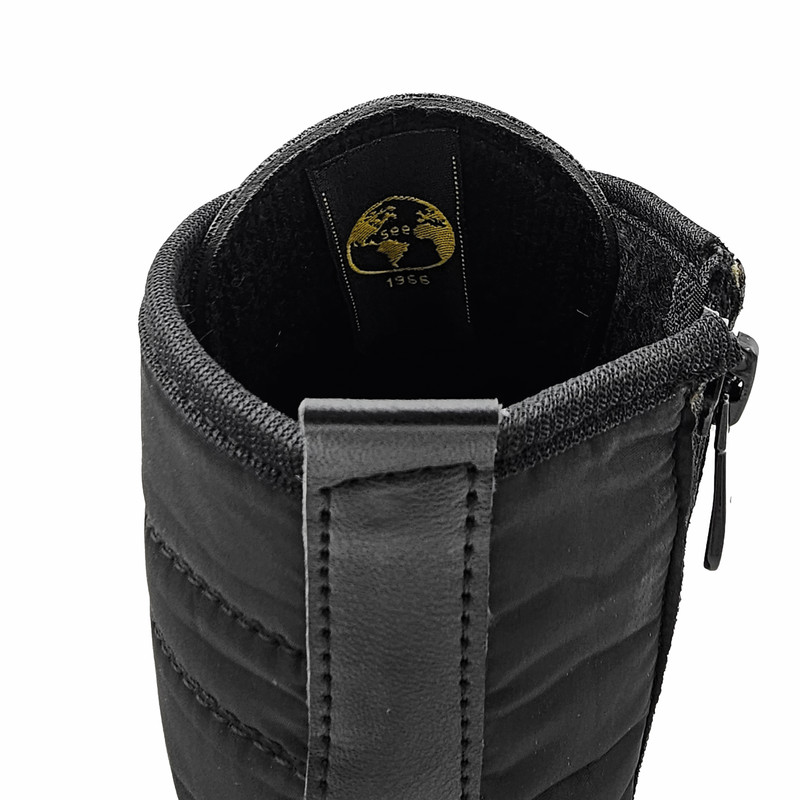 نیم بوت زنانه سیی مدل کاپشنی کد 2187