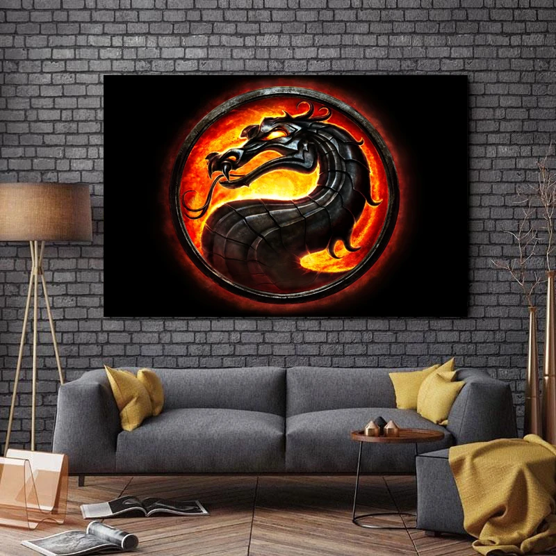 تابلو شاسی طرح لوگو مدل Mortal Kombat کد A306