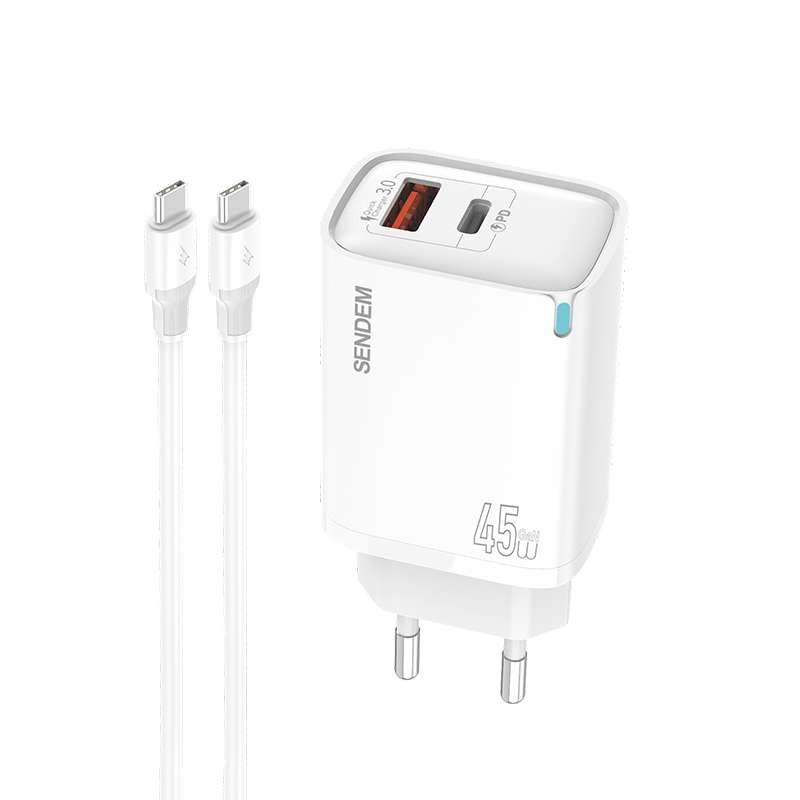شارژر دیواری 45 وات سندم مدل S23 ULTRA به همراه کابل تبدیل USB-C شارژر دیواری 45 وات سندم مدل S23 ULTRA به همراه کابل تبدیل USB-C